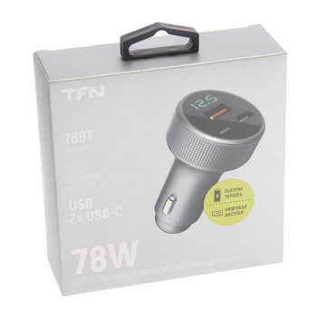 1 099 р. Устройство зарядное в прикуриватель 3USB 12V TFN TFN tfn-cc-acc-78w-gr  с доставкой в г. Пермь. Увеличить фотографию 3
