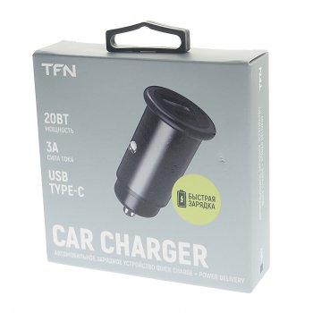 569 р. Устройство зарядное в прикуриватель 1USB + 1 Type C 12V TFN TFN tfn-ccrpd18w03  с доставкой в г. Пермь. Увеличить фотографию 3