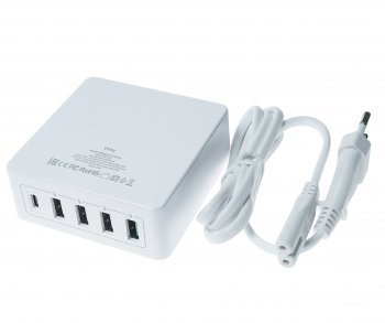 2 059 р. Устройство зарядное в розетку 5 USB TFN TFN tfn-wc05  с доставкой в г. Пермь. Увеличить фотографию 2