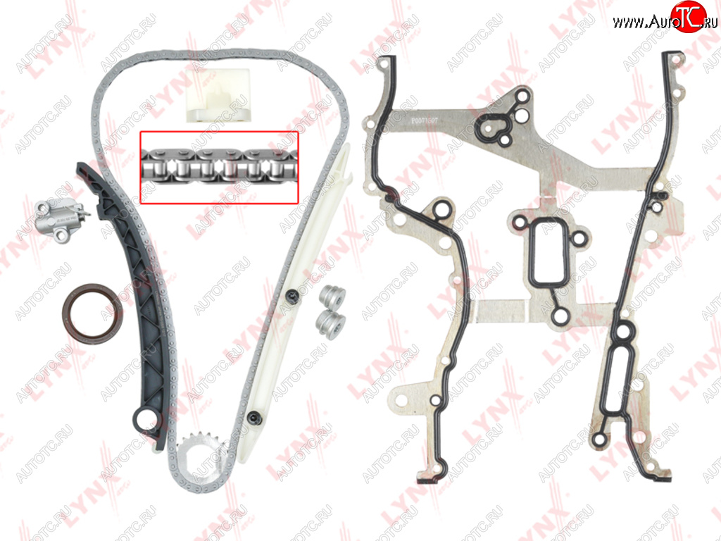 10 999 р. Комплект цепи ГРМ OPEL Astra J (1.4) (цепь+башмак+2 успокоит+натяж+звезда+прокл кр ГРМ+сальник) LYNX LYNX tk0011  с доставкой в г. Пермь