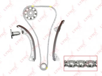 12 199 р. Комплект цепи ГРМ TOYOTA Corolla (97-) (1.41.61.8) (цепь+башмак натяж+успок+натяж+2 звезды) LYNX LYNX tk0038  с доставкой в г. Пермь. Увеличить фотографию 1
