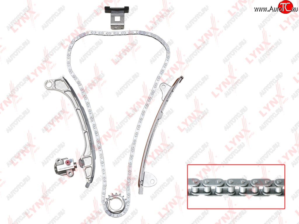 13 099 р. Комплект цепи ГРМ TOYOTA Camry (06-),Venza (08-) (2.52.7) (цепь+башмак+2 успок+натяж+1 звезда) LYNX LYNX tk0044  с доставкой в г. Пермь