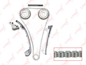13 849 р. Комплект цепи ГРМ NISSAN Almera (00-) (1.8) (1 цепь+башмак натяж+2 успокоит+натяж+3 звезды) LYNX LYNX tk0052  с доставкой в г. Пермь. Увеличить фотографию 1