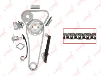8 849 р. Комплект цепи ГРМ NISSAN Almera (95-) (1.6) (2 цепи+башмак натяж+3 успокоит+2 натяж+3 звезды) LYNX LYNX tk0152  с доставкой в г. Пермь. Увеличить фотографию 1