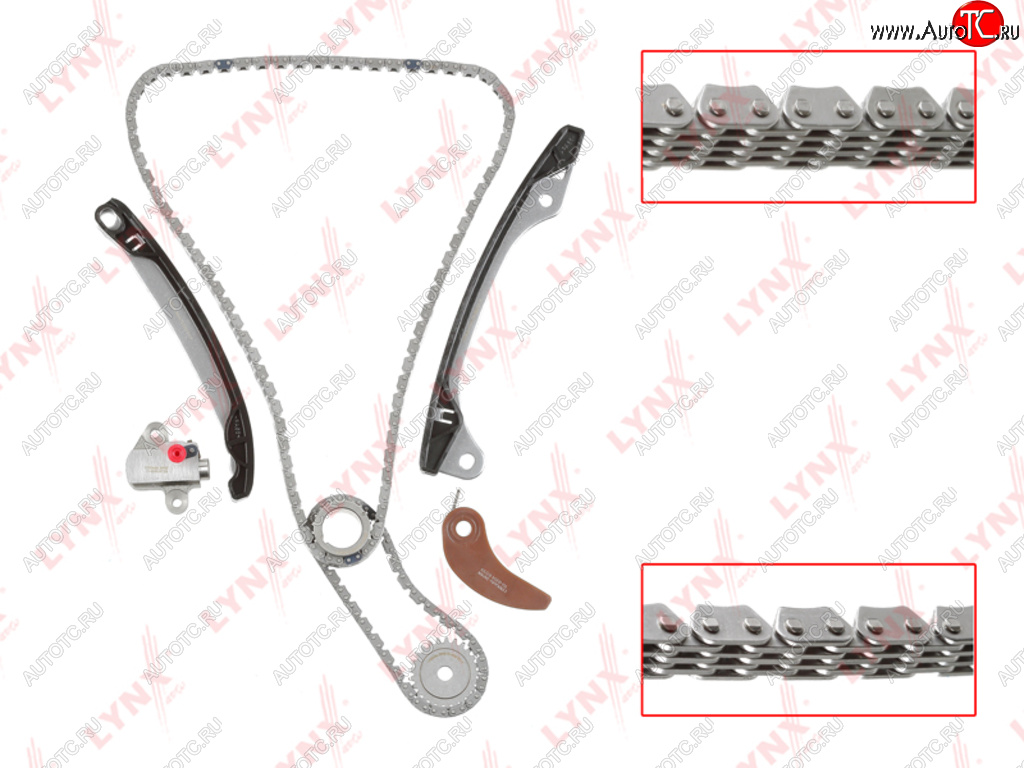 10 999 р. Комплект цепи ГРМ NISSAN Juke (1.6) (2 цепи+башмак натяж+успокоит+2 натяж+2 звезды) LYNX LYNX tk0154  с доставкой в г. Пермь