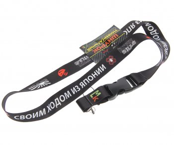 190 р. Шнурок на шею с карабином Своим ходом тканевый, черный MASHINOKOM MASHINOKOM ttk 077  с доставкой в г. Пермь. Увеличить фотографию 1