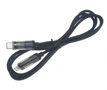 549 р. Кабель iPhone (5-)-USB Type C 1.2м HOCO HOCO u116 black  с доставкой в г. Пермь. Увеличить фотографию 1