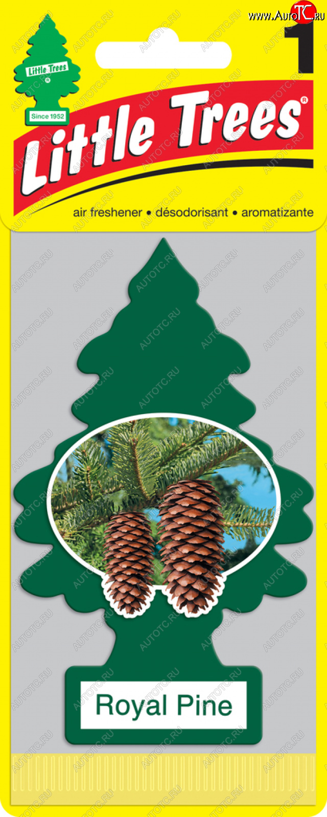 159 р. Ароматизатор подвесной пластина (сосна королевская) Елочка CAR FRESHNER CAR FRESHNER u1p-10101-russ  с доставкой в г. Пермь