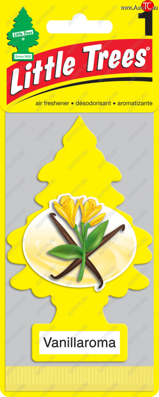 141 р. Ароматизатор подвесной пластина (ваниль) Елочка CAR FRESHNER CAR FRESHNER u1p-10105-russ  с доставкой в г. Пермь