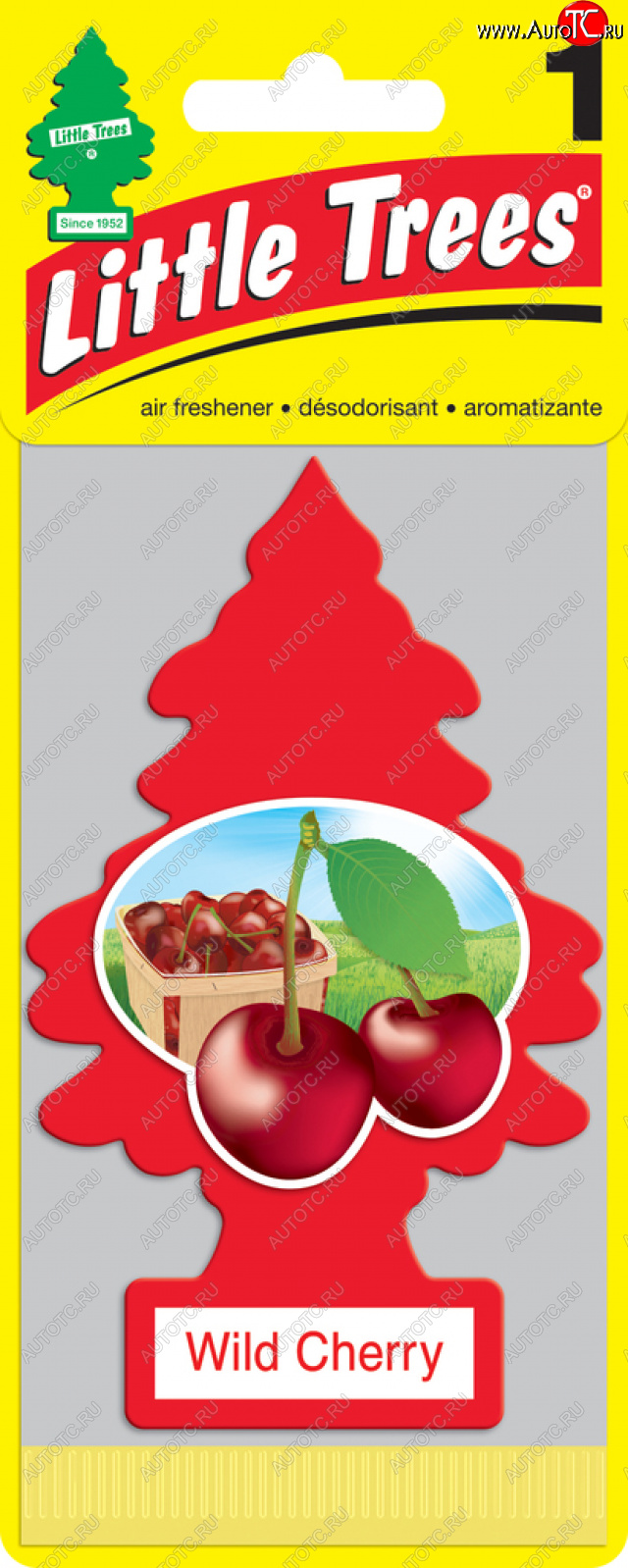 159 р. Ароматизатор подвесной пластина (вишня) Елочка CAR FRESHNER CAR FRESHNER u1p-10311-russ  с доставкой в г. Пермь