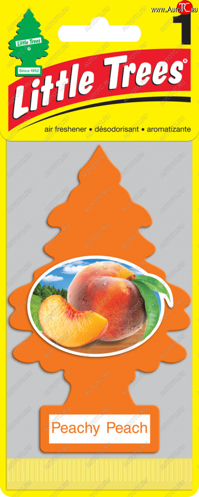 159 р. Ароматизатор подвесной пластина (персик) Елочка CAR FRESHNER CAR FRESHNER u1p-10319-russ  с доставкой в г. Пермь