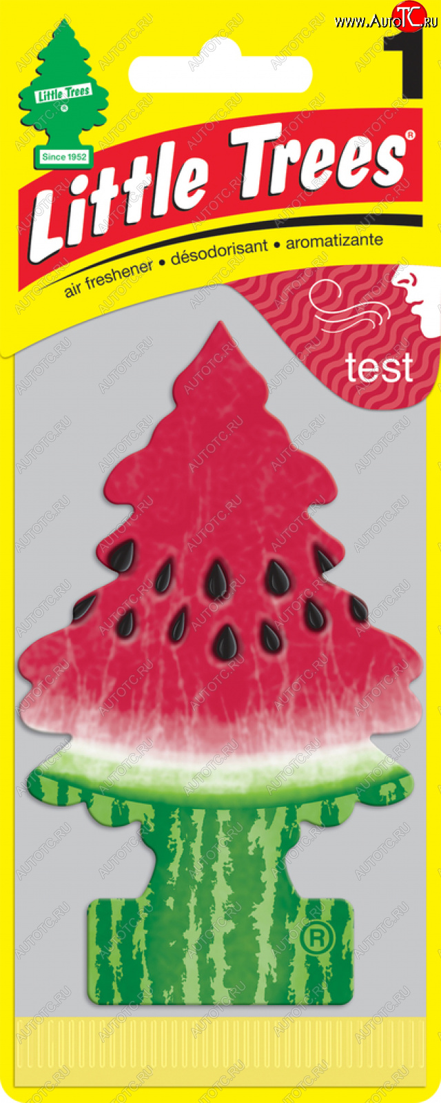 159 р. Ароматизатор подвесной пластина (арбуз) Елочка CAR FRESHNER CAR FRESHNER u1p-10320-russ  с доставкой в г. Пермь