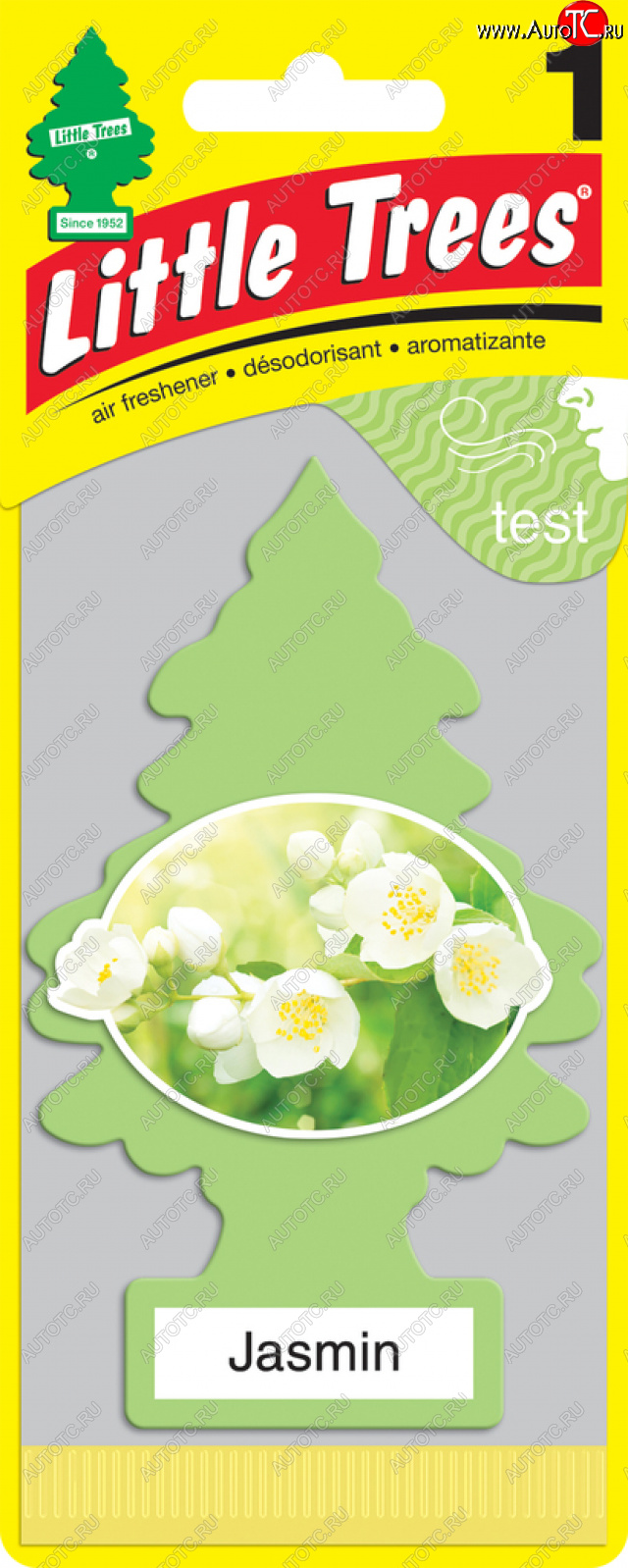 159 р. Ароматизатор подвесной пластина (жасмин) Елочка CAR FRESHNER CAR FRESHNER u1p-10433-russ  с доставкой в г. Пермь