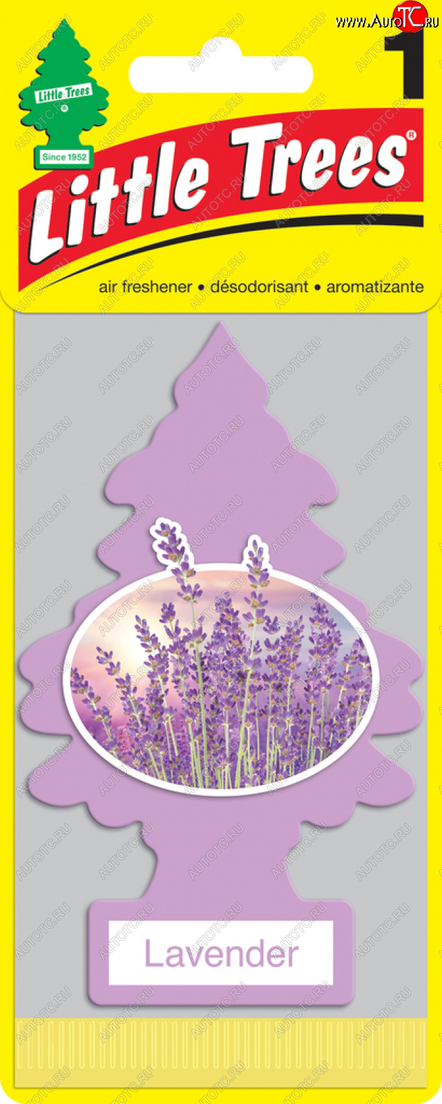 159 р. Ароматизатор подвесной пластина (лаванда) Елочка CAR FRESHNER CAR FRESHNER u1p-10435-russ  с доставкой в г. Пермь