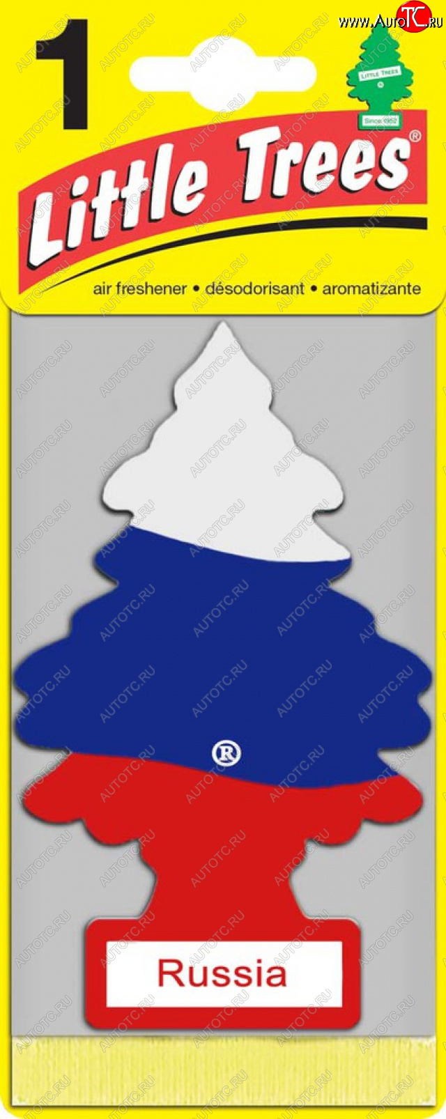 159 р. Ароматизатор подвесной пластина (ваниль) российский флаг Елочка CAR FRESHNER CAR FRESHNER u1p-19974-russ  с доставкой в г. Пермь