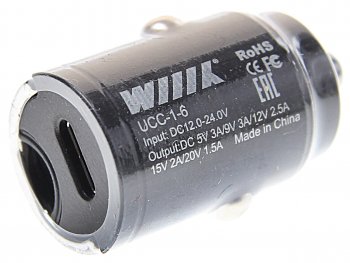 Устройство зарядное в прикуриватель 1USB Type C 12V Quick Charge WIIIX WIIIX ucc-1-6