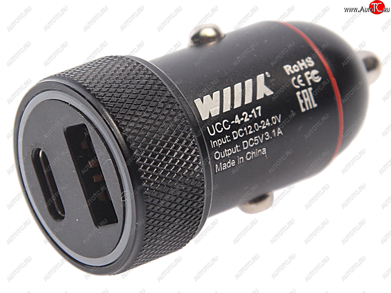 419 р. Устройство зарядное в прикуриватель 2USB 12V WIIIX WIIIX ucc-2-17  с доставкой в г. Пермь