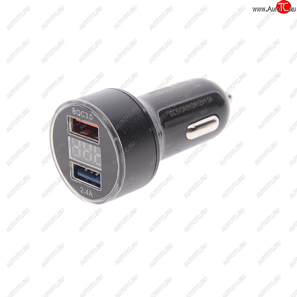 629 р. Устройство зарядное в прикуриватель 2USB 12V с вольтметром WIIIX WIIIX ucc-4-2-01-96  с доставкой в г. Пермь