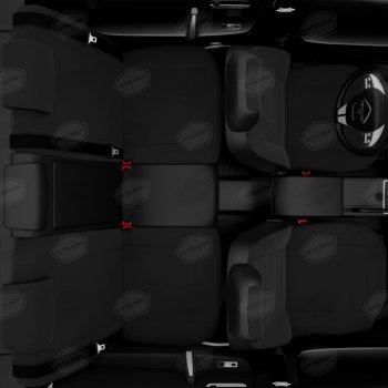 5 299 р. Авточехлы универсальные экокожа-жаккард черные комплект AVTOLIDER AVTOLIDER ujk31-0101  с доставкой в г. Пермь. Увеличить фотографию 7