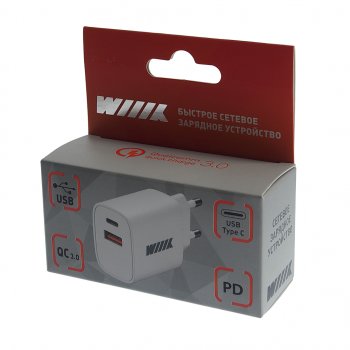 619 р. Устройство зарядное в розетку 1USB + 1 Type C 220V WIIIX WIIIX unn-4-2-01-qcpd  с доставкой в г. Пермь. Увеличить фотографию 3