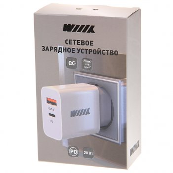 839 р. Устройство зарядное в розетку 1USB + 1 Type C 220V WIIIX WIIIX unn-4-2-04-qcpd  с доставкой в г. Пермь. Увеличить фотографию 2