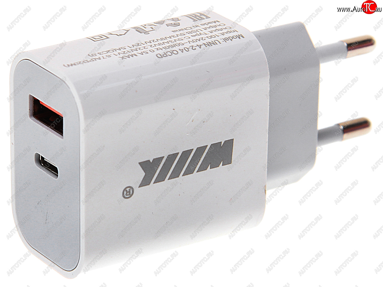 839 р. Устройство зарядное в розетку 1USB + 1 Type C 220V WIIIX WIIIX unn-4-2-04-qcpd  с доставкой в г. Пермь