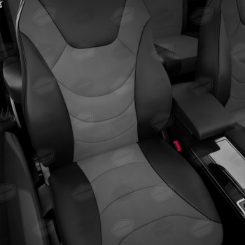 11 299 р. Универсальные чехлы сидений (майка, 8 предм., экокожа) Recaro AVTOLIDER   (черно-серые)  с доставкой в г. Пермь. Увеличить фотографию 6