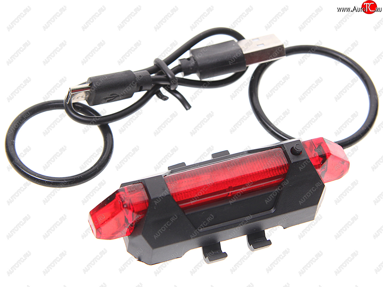 349 р. Фонарь велосипедный задний USB кабель с аккумулятором 918mAh 2 режима красный Led NO NAME ут00021659  с доставкой в г. Пермь