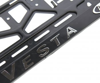 140 р. Рамка знака номерного VESTA рельефная черная ЛОГОАВТО ЛОГОАВТО vesta  с доставкой в г. Пермь. Увеличить фотографию 2