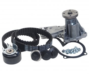 15 299 р. Комплект ремня ГРМ FORD Fusion (02-12),Focus 3 (10-) с насосом водяным SKF SKF vkmc04226  с доставкой в г. Пермь. Увеличить фотографию 1