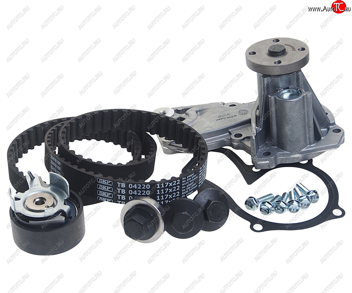 15 299 р. Комплект ремня ГРМ FORD Fusion (02-12),Focus 3 (10-) с насосом водяным SKF SKF vkmc04226  с доставкой в г. Пермь