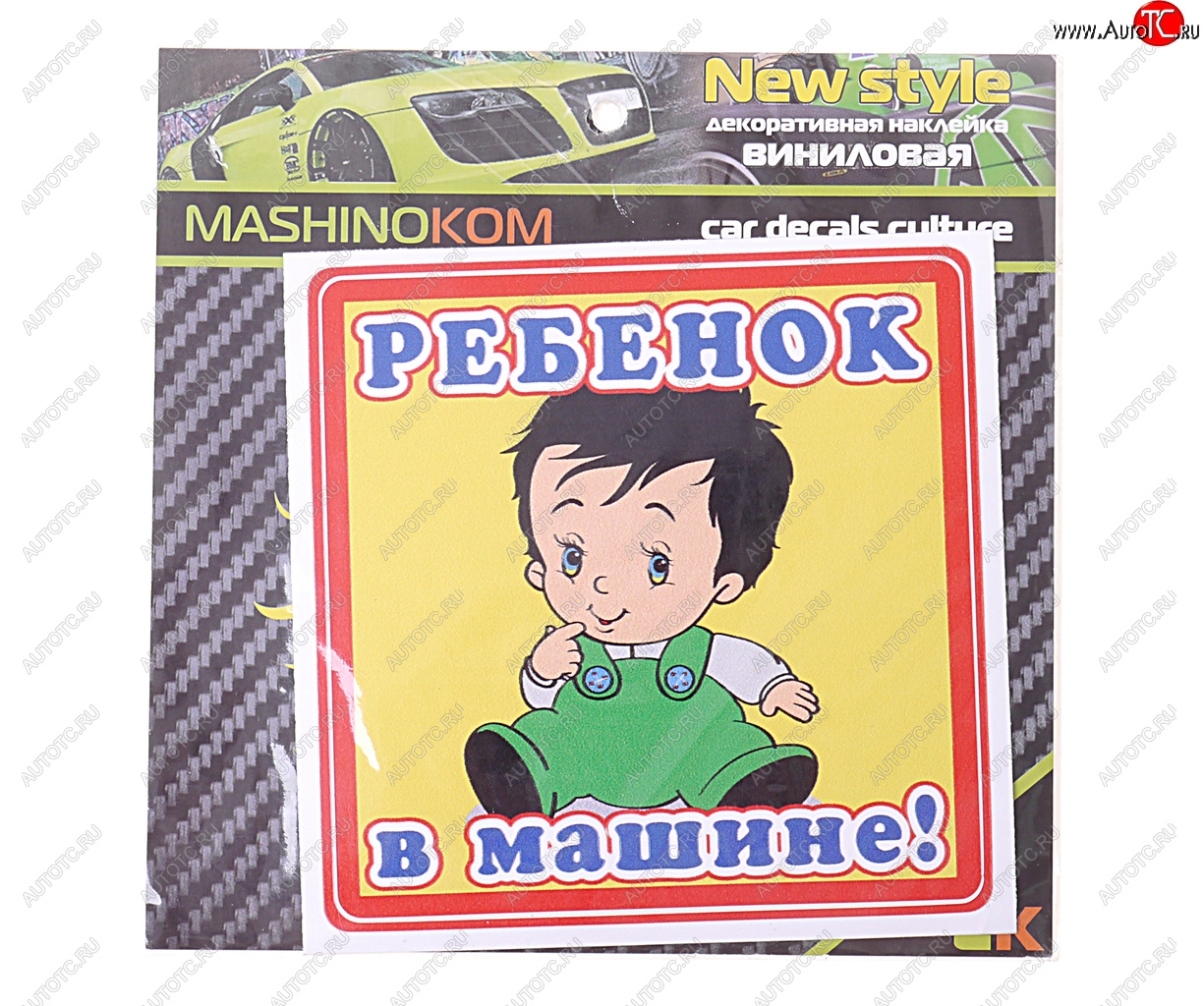 61 р. Наклейка-знак виниловая Ребенок в машине 12х12см MASHINOKOM MASHINOKOM vrc 430  с доставкой в г. Пермь