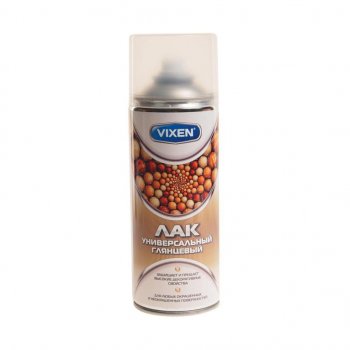 286 р. Лак бесцветный универсальный глянцевый аэрозоль 520мл VIXEN VIXEN vx-24000  с доставкой в г. Пермь. Увеличить фотографию 1