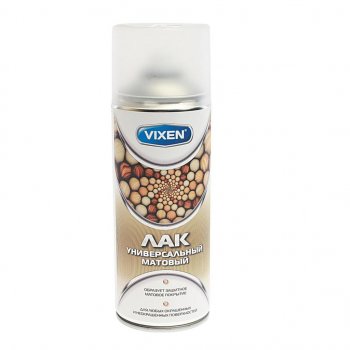 299 р. Лак бесцветный универсальный матовый аэрозоль 520мл VIXEN VIXEN vx-24001  с доставкой в г. Пермь. Увеличить фотографию 1