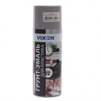 285 р. Грунт-эмаль для пластика серый матовый RAL 7040 аэрозоль 520мл VIXEN VIXEN vx-50102  с доставкой в г. Пермь. Увеличить фотографию 1