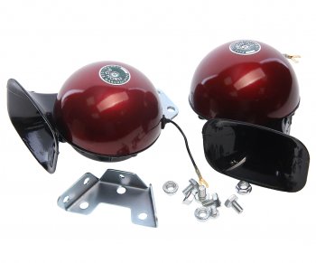 1 849 р. Сигнал звуковой 12V 430320Hz комплект 2шт. TORINO TORINO w-2033(2021) red  с доставкой в г. Пермь. Увеличить фотографию 1