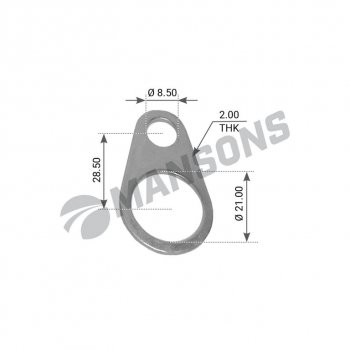 31 р. Фиксатор SAF ролика тормозной колодки (32х19х60)(петля) MANSONS MANSONS wa88  с доставкой в г. Пермь. Увеличить фотографию 1