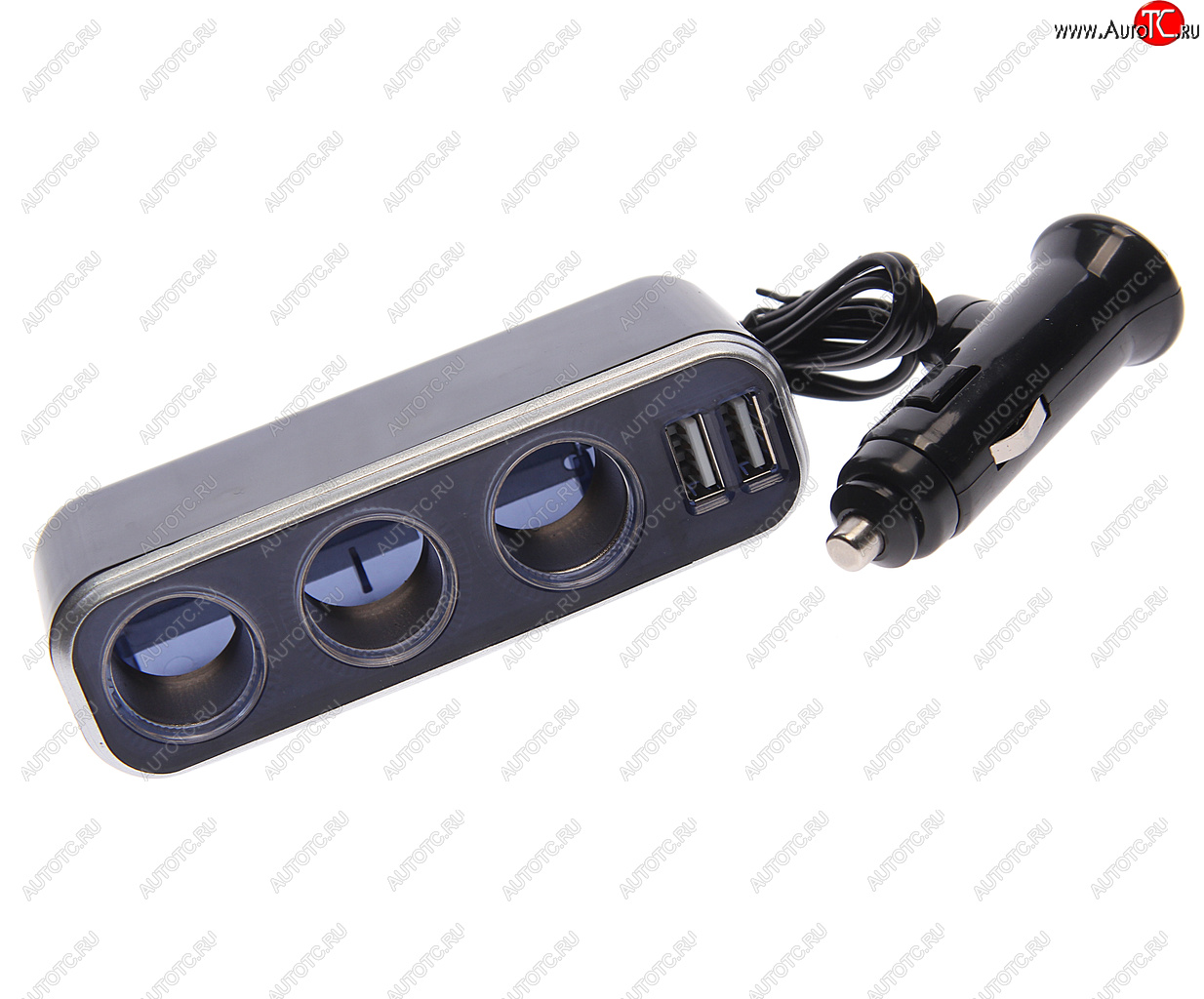 287 р. Разветвитель прикуривателя 3-х гнездовой 12V 3USB с удлинителем TORINO TORINO wf-0096-3  с доставкой в г. Пермь