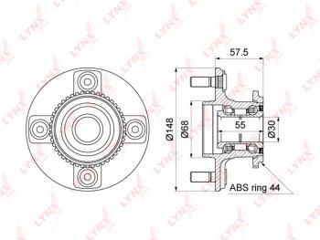 4 799 р. Ступица NISSAN Almera (N16) задняя LYNX LYNX wh1109  с доставкой в г. Пермь. Увеличить фотографию 1