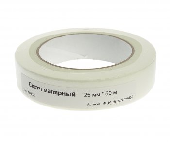 121 р. Скотч малярный 25ммх50м TECHROLL TECHROLL w_и_ш_059107652  с доставкой в г. Пермь. Увеличить фотографию 1