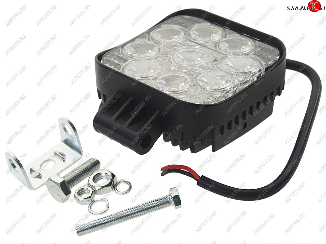 1 199 р. Фара рабочего света 82х82x38мм 27W 9LED (ближний свет) квадратная ВЫМПЕЛ ОРИОН wl-132f  с доставкой в г. Пермь