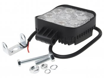 1 199 р. Фара рабочего света 82х82x38мм 27W 9LED (дальний свет) квадратная ВЫМПЕЛ ОРИОН wl-132s  с доставкой в г. Пермь. Увеличить фотографию 1