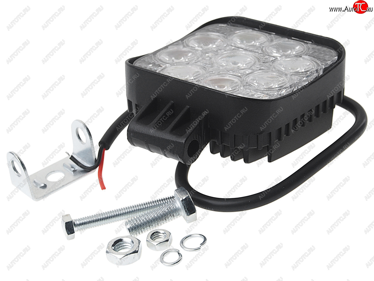 1 199 р. Фара рабочего света 82х82x38мм 27W 9LED (дальний свет) квадратная ВЫМПЕЛ ОРИОН wl-132s  с доставкой в г. Пермь