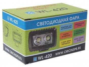 1 639 р. Фара рабочего света 75х48x61мм 20W 2LED ВЫМПЕЛ ОРИОН wl-420  с доставкой в г. Пермь. Увеличить фотографию 3