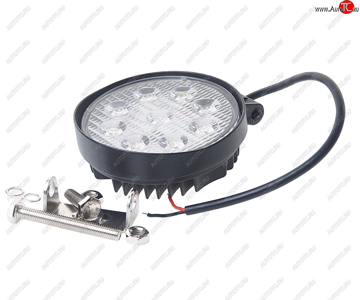 1 199 р. Фара рабочего света круглая 115х130x45мм 27W 9LED (ближний свет) ВЫМПЕЛ ОРИОН wl-827f  с доставкой в г. Пермь