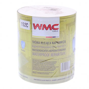 349 р. Скотч ремонтный 10cмх1.52м водонепроницаемый (прозрачный) WMC TOOLS WMC TOOLS wmc-152c  с доставкой в г. Пермь. Увеличить фотографию 1