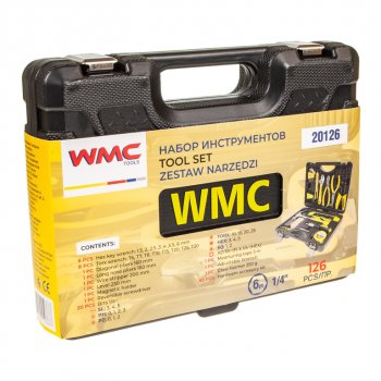 1 879 р. Набор инструментов 126 предметов слесарно-монтажный 1/4 WMC TOOLS WMC TOOLS wmc-20126 WMC TOOLS wmc-20126  с доставкой в г. Пермь. Увеличить фотографию 4