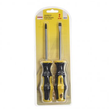209 р. Набор отверток SL6х100м,PH2х100мм 2 предмета в блистере WMC TOOLS WMC TOOLS wmc-2024  с доставкой в г. Пермь. Увеличить фотографию 1