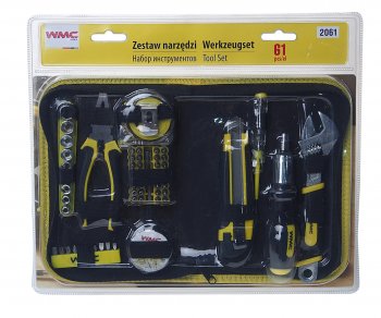 1 679 р. Набор инструментов 61 предмет слесарно-монтажный 14 DR 5-13мм WMC TOOLS WMC TOOLS wmc-2061  с доставкой в г. Пермь. Увеличить фотографию 1