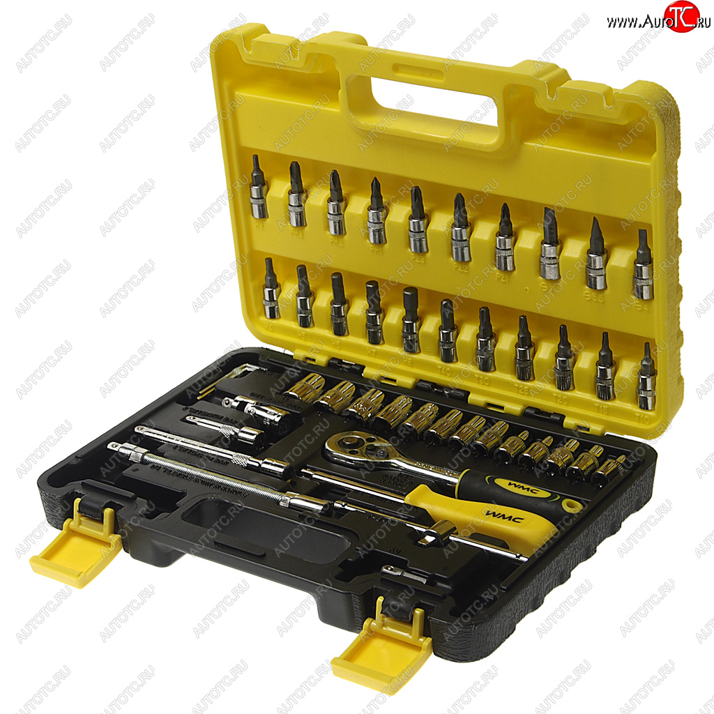 1 759 р. Набор головок торцевых и бит-головок 14 46 предметов WMC TOOLS WMC TOOLS wmc-2462-5euro  с доставкой в г. Пермь